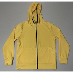Bleeker & Mercer Hoodie Women's XL Yellow Zip Up French Terry